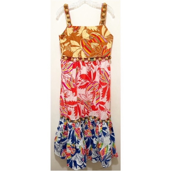 Farm Rio NWT Birds & Beads Maxi Dress - Picture 11 of 14
